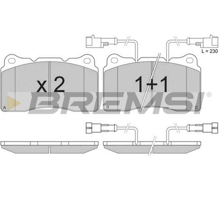 BP2836.JPG Kit Pastiglie Freno Anteriore Alfa Romeo 147 (937) Bp2836 6 001 073 124 Con Contatto Segnalazione Usura S.f. Brembo B