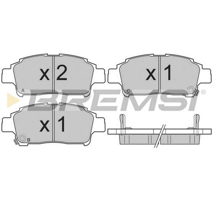 BP2839.JPG Kit Pastiglie Freno Anteriore Toyota Yaris Bp2839 04465-52031 S.f. Akebono Bremsi
