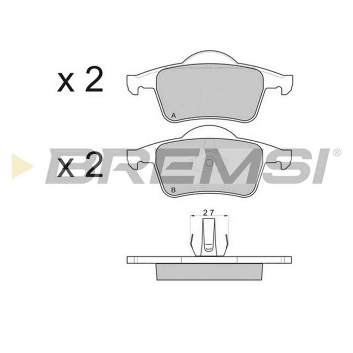 BP2843.JPG Kit Pastiglie Freno Posteriore Volvo S60 I S70 S80 I V70 I V70 Ii Xc70 Cross Country Bp2843 2 723 99 S.f. Ate Bremsi