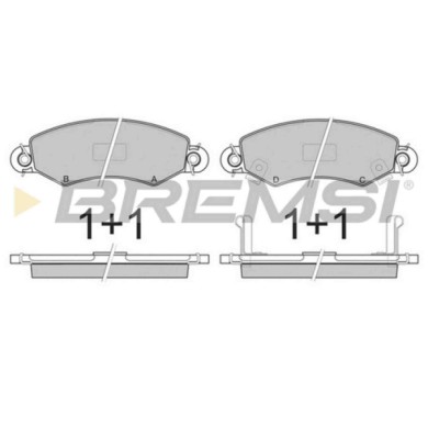 BP2846.JPG Kit Pastiglie Freno Anteriore Subaru Justy Ii (jma Ms) Bp2846 55200-80e10 S.f. Bosch Bremsi