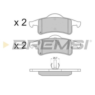 BP2855.JPG Kit Pastiglie Freno Posteriore Jeep Grand Cherokee Ii Bp2855 05011970aa S.f. Ate Bremsi