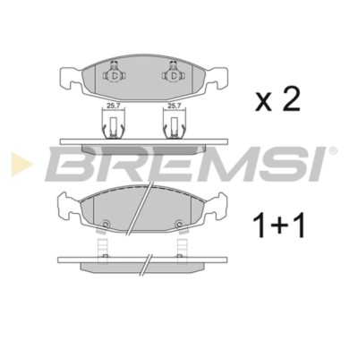 BP2865.JPG Kit Pastiglie Freno Anteriore Jeep Grand Cherokee Ii Bp2865 05011969aa S.f. Kelsey-hayes Bremsi