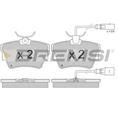 BP2867.JPG Kit Pastiglie Freno Posteriore Volkswagen Transporter T4 Autobus (70b 70c 7db 7dk 70j 70k 7dc 7 Bp2867 S.f. Lucas Gir