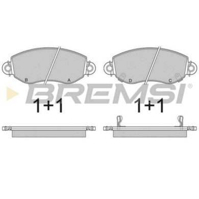 BP2887.JPG Kit Pastiglie Freno Anteriore Ford Transit Furgonato Transit Autobus Transit Pianale Piatto/telaio Bp2887 1 465 166 S