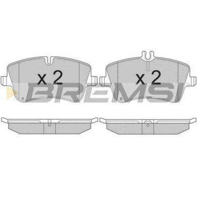 BP2896.JPG Kit Pastiglie Freno Anteriore Mercedes-benz Classe C (w202) Bp2896 003 420 45 20 S.f. Lucas Girling Bremsi
