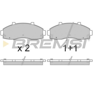 BP2901.JPG Kit Pastiglie Freno Anteriore Kia Pregio Furgonato Bp2901 0k72a-33-28z Bremsi