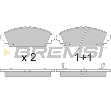 BP2904.JPG Kit Pastiglie Freno Anteriore Honda Accord Vi Accord Vi Hatchback Civic Vii Hatchback Bp2904 45022-s1a-e61 S.f. Sumit