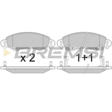 BP2907.JPG Kit Pastiglie Freno Anteriore Opel Agila (a) Suzuki Wagon R+ 2 Volumi/coda Spiovente Wagon R 2 Volumi/coda Spiovente 