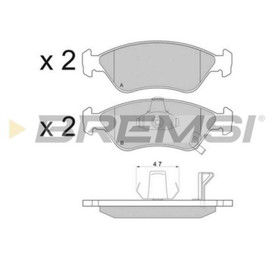 BP2910.JPG Kit Pastiglie Freno Anteriore Kia Clarus Clarus Station Wagon Bp2910 0k9a0-26-23z S.f. Ate Bremsi