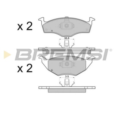 BP2914.JPG Kit Pastiglie Freno Anteriore Volkswagen Lupo Bp2914 6e0698151 S.f. Kelsey-hayes Bremsi