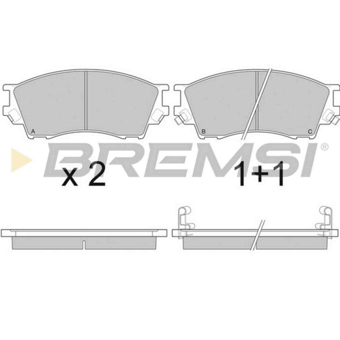BP2923.JPG Kit Pastiglie Freno Anteriore Mazda Xedos 9 Bp2923 Ta01-33-23z S.f. Akebono Bremsi