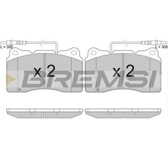 BP2924.JPG Kit Pastiglie Freno Anteriore Peugeot 208 I 3008 Mpv/space Wagon 607 807 Bp2924 4252.07 Con Contatto Segnalazione Usu