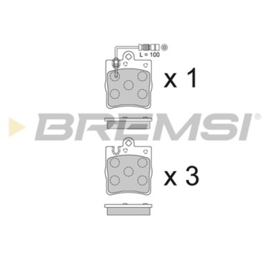 BP2936.JPG Kit Pastiglie Freno Posteriore Mercedes-benz Classe C (w202) Bp2936 34202820 S.f. Ate Bremsi