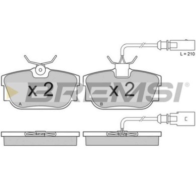 BP2946.JPG Kit Pastiglie Freno Posteriore Ford Galaxy I (wgr) Bp2946 1 205 697 Con Contatto Segnalazione Usura S.f. Lucas Girlin