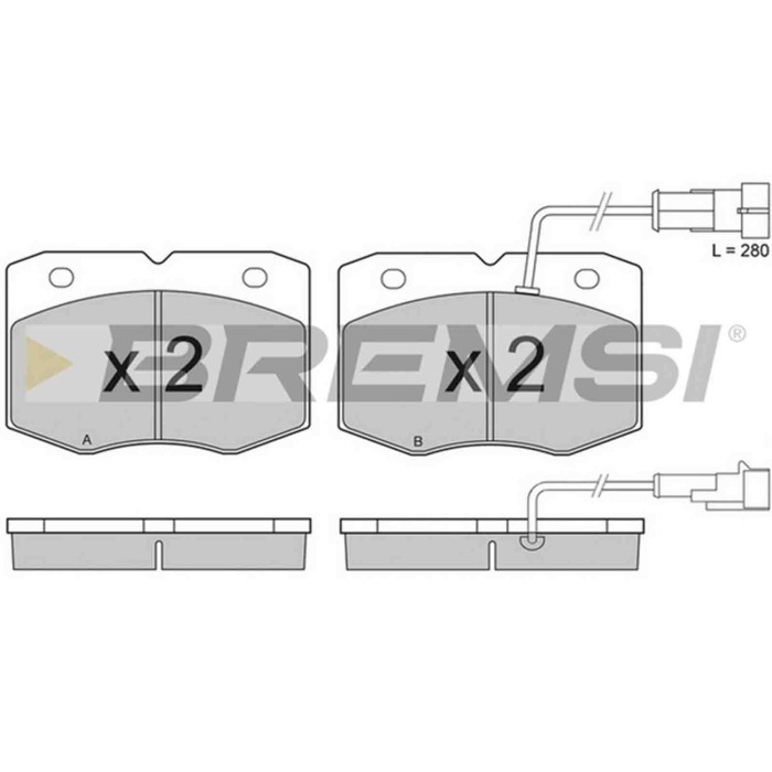 BP2949.JPG Kit Pastiglie Freno Anteriore Iveco Daily Ii Furgonato Daily Ii Pianale Piatto/telaio Bp2949 190 6428 S.f. Brembo Bre