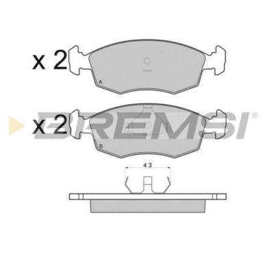 BP2950.JPG Kit Pastiglie Freno Anteriore Fiat Palio Palio Weekend Punto Strada Pick-up Bp2950 7 173 815 1 S.f. Ate Bremsi