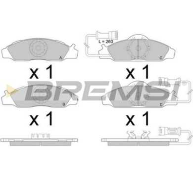 BP2955.JPG Kit Pastiglie Freno Anteriore Ssangyong Korando (kj) Bp2955 48111-05100 Con Contatto Segnalazione Usura S.f. Lucas Gi