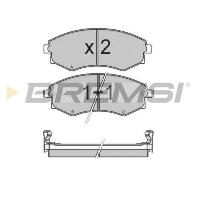 BP2964.JPG Kit Pastiglie Freno Anteriore Hyundai Coupe I (rd) Bp2964 5810117a00 S.f. Akebono Bremsi