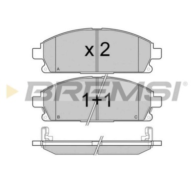 BP2968.JPG Kit Pastiglie Freno Anteriore Infiniti Q45 Ii Q45 I Qx4 Nissan Pathfinder Ii X-trail Bp2968 41060-3h085 S.f. Sumitomo