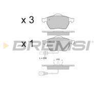 BP2978.JPG Kit Pastiglie Freno Anteriore Ford Galaxy Seat Alhambra Volkswagen Sharan Bp2978 1 133 046 Con Contatto Segnalazione 