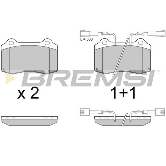 BP2979.JPG Kit Pastiglie Freno Anteriore Chrysler Viper Convertible Viper Lancia Delta I Bp2979 04897218ab Con Contatto Segnalaz