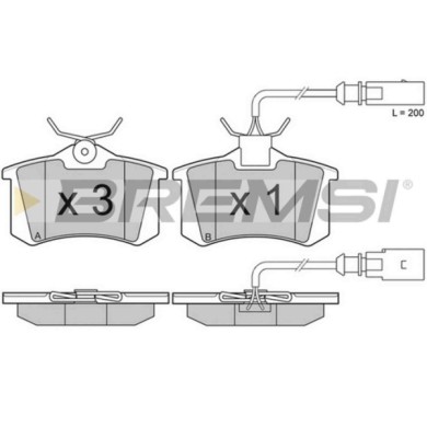 BP2982.JPG Kit Pastiglie Freno Posteriore Ford Galaxy I (wgr) Bp2982 1 133 448 Con Contatto Segnalazione Usura S.f. Lucas Girlin