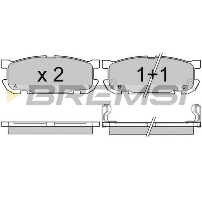 BP2992.JPG Kit Pastiglie Freno Posteriore Mazda Mx-5 Ii Bp2992 N0y7-26-48za S.f. Akebono Bremsi