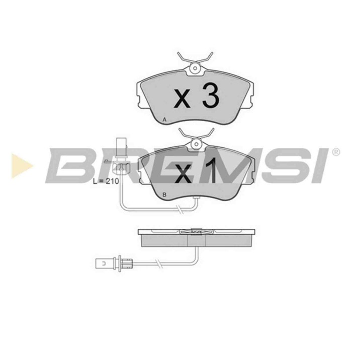 BP2994.JPG Kit Pastiglie Freno Anteriore Volkswagen Transporter T4 Furgonato (70a 70h 7da 7dh) Bp2994 7d0 698 151 G S.f. Lucas G