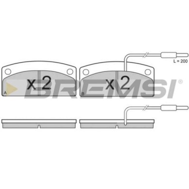 BP3002.JPG Kit Pastiglie Freno Anteriore Aixam A.721 A.741 A.751 400 500 Cabriolet Bp3002 790710 Microcar S.f. Ate Bremsi