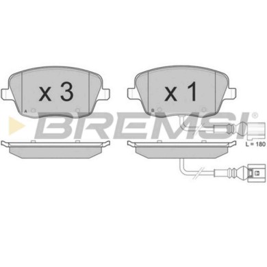BP3013.JPG Kit Pastiglie Freno Anteriore Seat Cordoba (6l2) Bp3013 6q0698151c Con Contatto Segnalazione Usura S.f. Lucas Girling