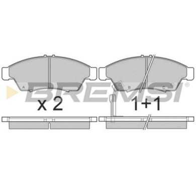 BP3017.JPG Kit Pastiglie Freno Anteriore Suzuki Liana Liana 2 Volumi/coda Spiovente Bp3017 55810-54g50 S.f. Akebono Bremsi