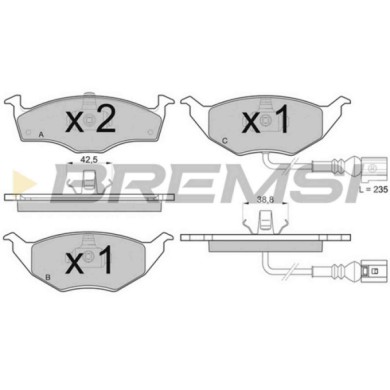 BP3031.JPG Kit Pastiglie Freno Anteriore Skoda Fabia I (6y2) Bp3031 6q0 698 151 B Con Contatto Segnalazione Usura S.f. Kelsey-ha