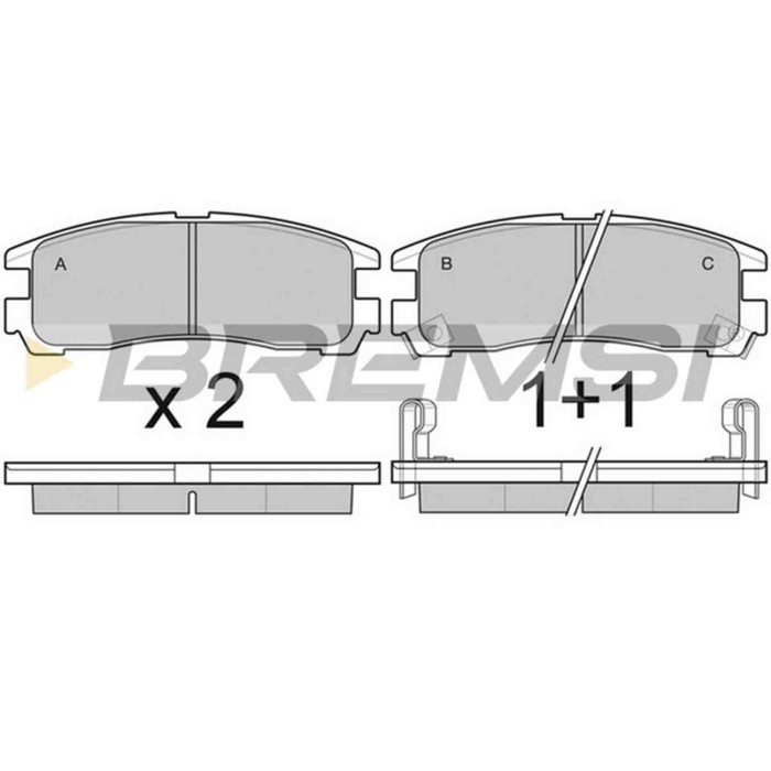 BP3038.JPG Kit Pastiglie Freno Posteriore Buick Century Tre Volumi Bp3038 1251 0016 S.f. Akebono Bremsi