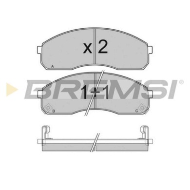 BP3039.JPG Kit Pastiglie Freno Anteriore Kia Carnival I Carnival Ii K2500 Pregio Furgonato Pregio Autobus Bp3039 0k56a-33-23z S.