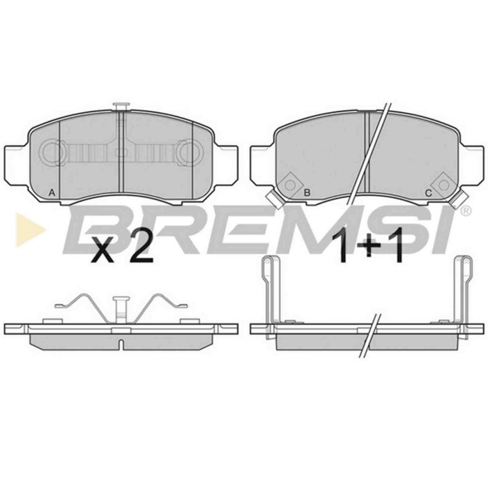 BP3041.JPG Kit Pastiglie Freno Anteriore Honda Insight Bp3041 06450-s34-000 S.f. Akebono Bremsi