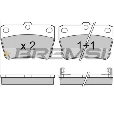 BP3050.JPG Kit Pastiglie Freno Posteriore Toyota Rav 4 I Rav 4 I Cabrio Rav 4 Ii Dr Dr 5 Bp3050 04466-42010 S.f. Akebono Bremsi