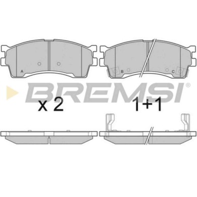BP3055.JPG Kit Pastiglie Freno Anteriore Kia Carens I (fc) Bp3055 0k2n1-33-28z S.f. Sumitomo Bremsi