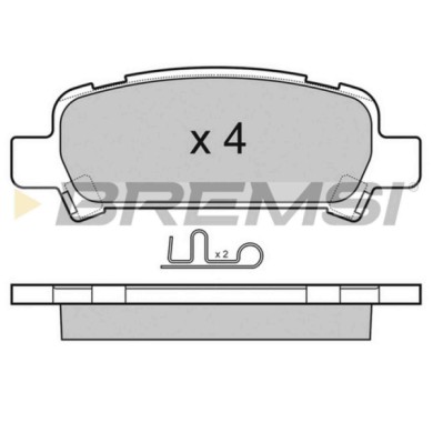 BP3056.JPG Kit Pastiglie Freno Posteriore Subaru Forester (sf) Bp3056 26292-ae020 S.f. Akebono Bremsi