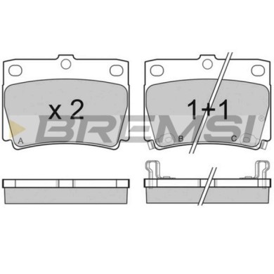 BP3057.JPG Kit Pastiglie Freno Anteriore Mitsubishi Galloper (jk-01) Bp3057 46 05a 783 S.f. Sumitomo Bremsi
