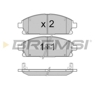 BP3068.JPG Kit Pastiglie Freno Anteriore Infiniti Q45 Ii Bp3068 41060-3h086 S.f. Sumitomo Bremsi