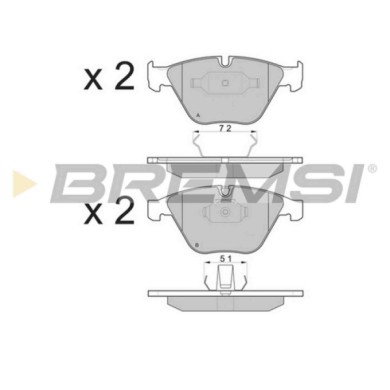 BP3073.JPG Kit Pastiglie Freno Anteriore Bmw 1 Coupú 3 3 Cabriolet 3 Coupú 5 5 Touring 6 6 Cabriolet 7 Bp3073 34 11 1 763 089 S.