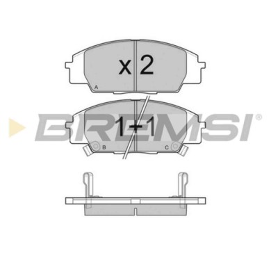 BP3077.JPG Kit Pastiglie Freno Anteriore Honda Civic Vii Coupú Civic Vii Hatchback Civic Viii Hatchback S2000 Bp3077 06450-s5t-e