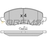 BP3080.JPG Kit Pastiglie Freno Anteriore Chrysler Sebring (js) Bp3080 2amv3494aa S.f. Akebono Bremsi