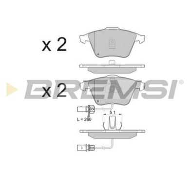 BP3081.JPG Kit Pastiglie Freno Anteriore Audi A6 A6 Avant Allroad Bp3081 4b0 698 151 Ac Con Contatto Segnalazione Usura S.f. Ate