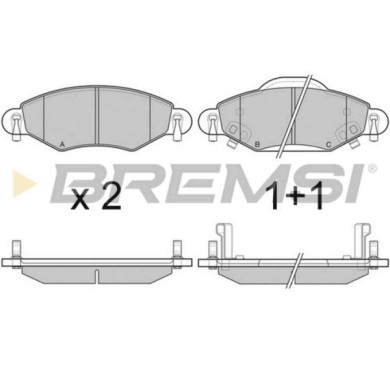 BP3082.JPG Kit Pastiglie Freno Anteriore Toyota Yaris Yaris Verso Bp3082 04465-0d040 S.f. Bosch Bremsi
