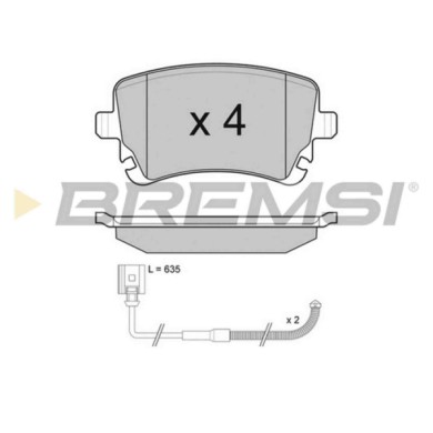 BP3087.JPG Kit Pastiglie Freno Posteriore Audi A4 A4 Avant A4 Cabriolet A6 A6 Avant A8 Volkswagen Phaeton Bp3087 3d0 698 451 Bre