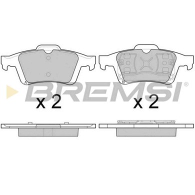 BP3091.JPG Kit Pastiglie Freno Posteriore Ford Focus C-max Focus Ii Mazda 3 3 Tre Volumi 5 Volvo S40 Ii V50 Bp3091 3m51-2m00-8aa