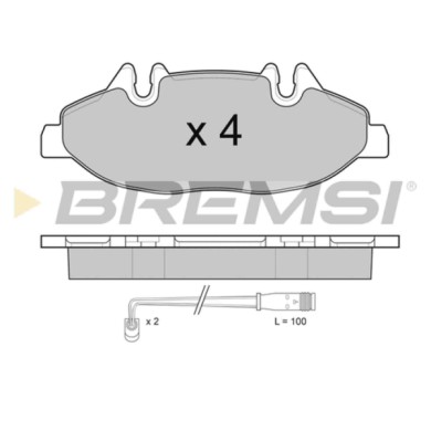 BP3100.JPG Kit Pastiglie Freno Anteriore Mercedes-benz Viano Vito/mixto Furgonato Vito Autobus Bp3100 4216110 S.f. Bosch Bremsi