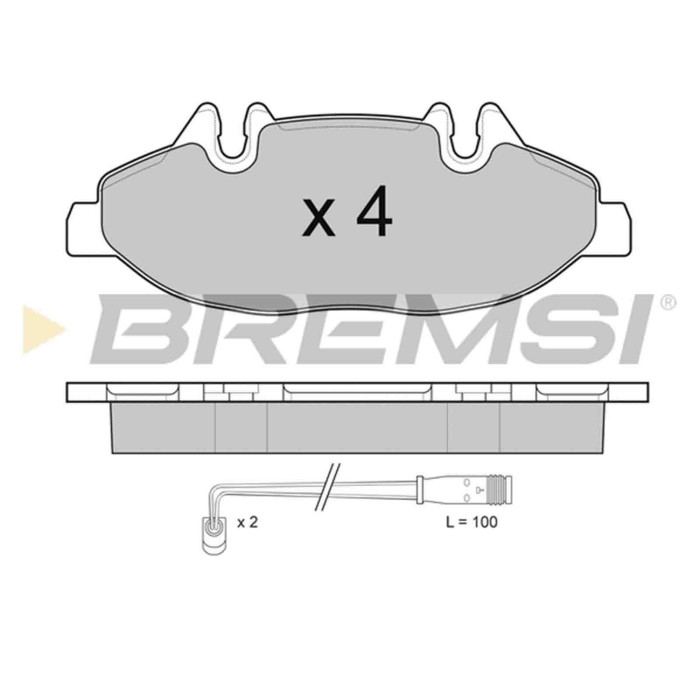 BP3100.JPG Kit Pastiglie Freno Anteriore Mercedes-benz Viano Vito/mixto Furgonato Vito Autobus Bp3100 4216110 S.f. Bosch Bremsi