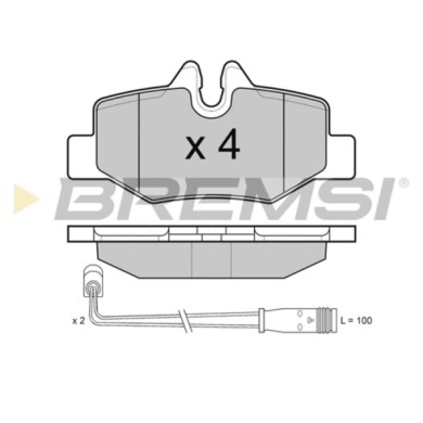 BP3101.JPG Kit Pastiglie Freno Posteriore Mercedes-benz Viano Vito/mixto Furgonato Vito Autobus Bp3101 4216210 S.f. Bosch Bremsi